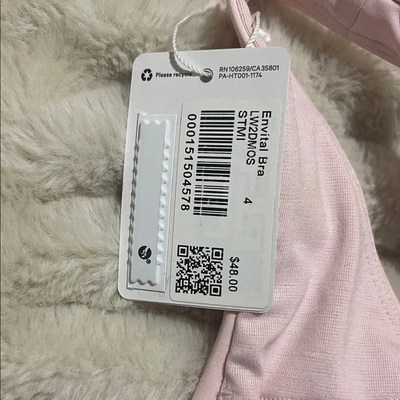 Lululemon Women's Light Pink Envital Bra - Picture 3 of 3